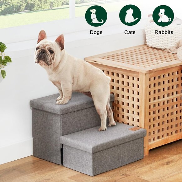 Dog Stairs with Storage 13" H,Foldable - Picture 5 of 5